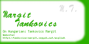 margit tankovics business card